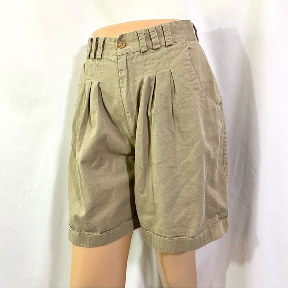 Vintage 90’s Greatland Apparel Khaki Walking Shorts Size Small Trouser Pleated - Picture 5 of 9
